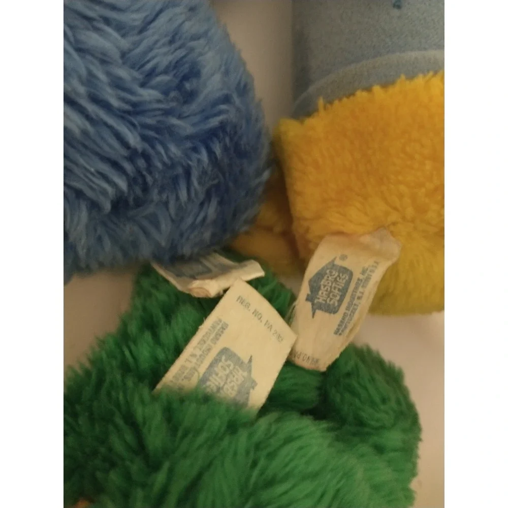 Big Bird Cookie Monster Oscar Grouch Sesame Street Playskool Vtg 1983 Plush READ